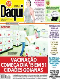 Capa do jornal Jornal Daqui 10/02/2024