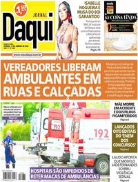 Capa do jornal Jornal Daqui 11/01/2024