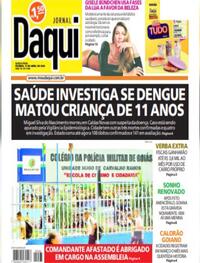 Capa do jornal Jornal Daqui 11/04/2024
