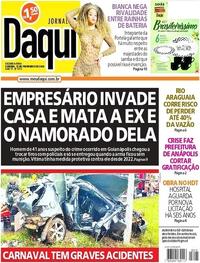 Capa do jornal Jornal Daqui 12/02/2024