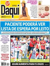 Capa do jornal Jornal Daqui 12/08/2024
