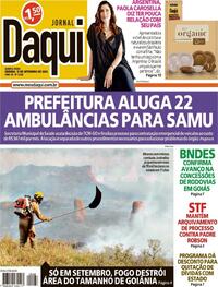 Capa do jornal Jornal Daqui 12/09/2024