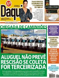 Capa do jornal Jornal Daqui 13/01/2024