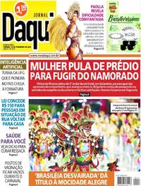 Capa do jornal Jornal Daqui 14/02/2024