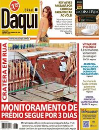 Capa do jornal Jornal Daqui 16/01/2024