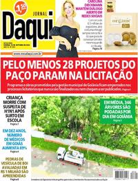 Capa do jornal Jornal Daqui 18/10/2024