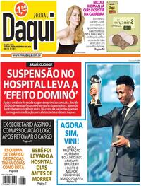 Capa do jornal Jornal Daqui 18/12/2024