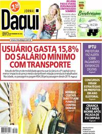 Capa do jornal Jornal Daqui 20/02/2024