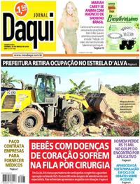 Capa do jornal Jornal Daqui 20/03/2024