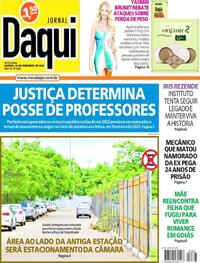 Capa do jornal Jornal Daqui 20/12/2024