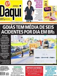 Capa do jornal Jornal Daqui 21/05/2024