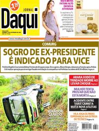 Capa do jornal Jornal Daqui 22/10/2024