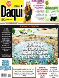 Capa do jornal Jornal Daqui 26/01/2024