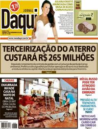 Capa do jornal Jornal Daqui 26/12/2024