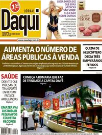 Capa do jornal Jornal Daqui 28/06/2024