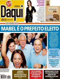 Capa do jornal Jornal Daqui 28/10/2024