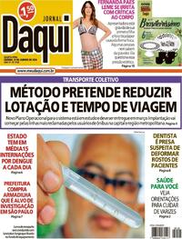 Capa do jornal Jornal Daqui 31/01/2024