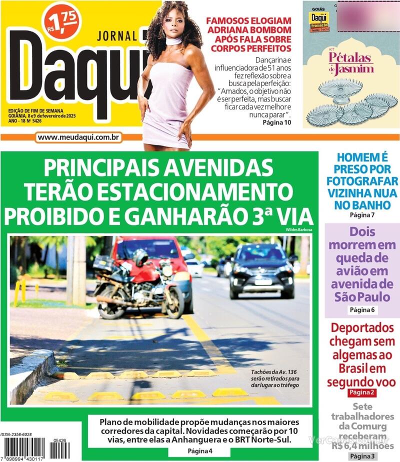 Capa do jornal Jornal Daqui 08/02/2025