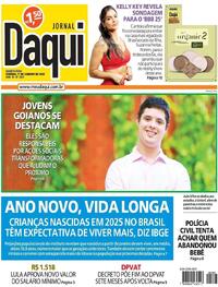 Capa do jornal Jornal Daqui 01/01/2025