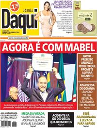 Capa do jornal Jornal Daqui 02/01/2025