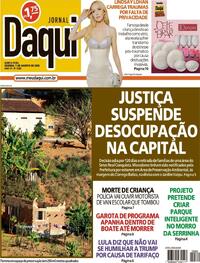 Capa do jornal Jornal Daqui 07/08/2025