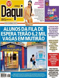 Capa do jornal Jornal Daqui 12/06/2025