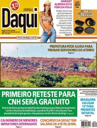 Capa do jornal Jornal Daqui 13/12/2025