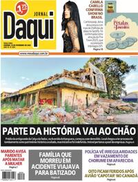 Capa do jornal Jornal Daqui 18/02/2025