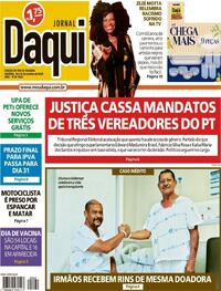 Capa do jornal Jornal Daqui 18/10/2025