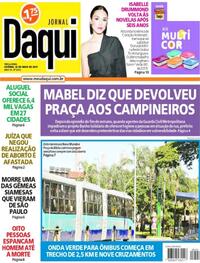 Capa do jornal Jornal Daqui 20/05/2025