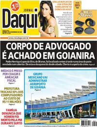 Capa do jornal Jornal Daqui 20/11/2025