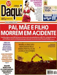 Capa do jornal Jornal Daqui 21/10/2025