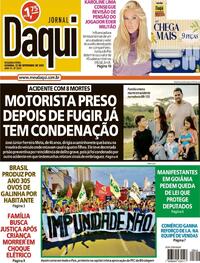 Capa do jornal Jornal Daqui 22/09/2025