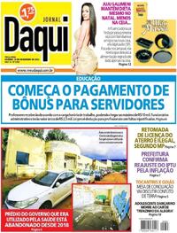 Capa do jornal Jornal Daqui 23/12/2025