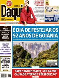 Capa do jornal Jornal Daqui 24/10/2025