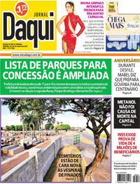 Capa do jornal Jornal Daqui 25/10/2025