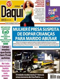 Capa do jornal Jornal Daqui 26/05/2025