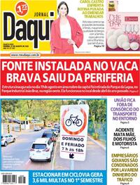 Capa do jornal Jornal Daqui 27/08/2025