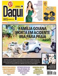 Capa do jornal Jornal Daqui 29/12/2025