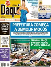 Capa do jornal Jornal Daqui 30/09/2025