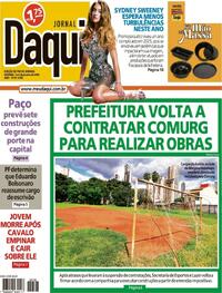 Capa do jornal Jornal Daqui 03/01/2026