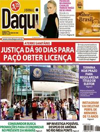 Capa do jornal Jornal Daqui 06/05/2026