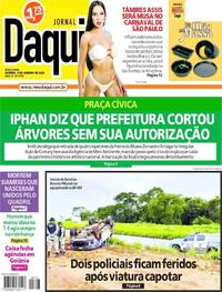 Capa do jornal Jornal Daqui 09/01/2026