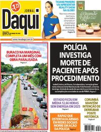 Capa do jornal Jornal Daqui 10/03/2026