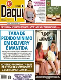 Capa do jornal Jornal Daqui 13/03/2026