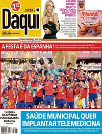Capa Jornal Daqui 20/07/2026