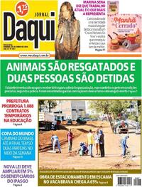 Capa do jornal Jornal Daqui 26/06/2026