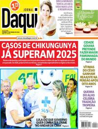 Capa do jornal Jornal Daqui 27/03/2026
