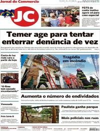Capa do jornal Jornal do Commercio 01/08/2017