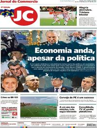 Capa do jornal Jornal do Commercio 01/10/2017